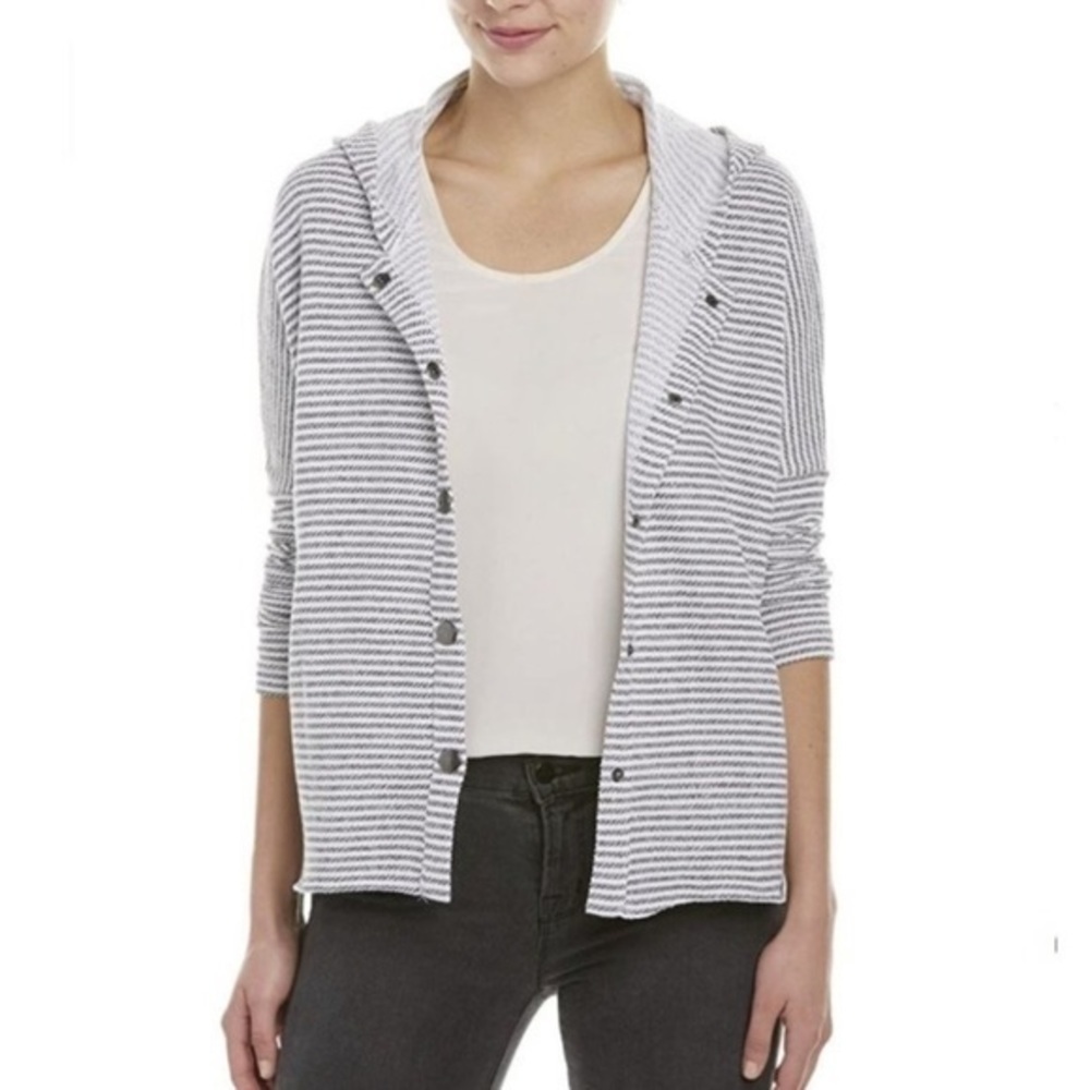 Jack by BB Dakota Pamela Stripe Hooded Cardigan